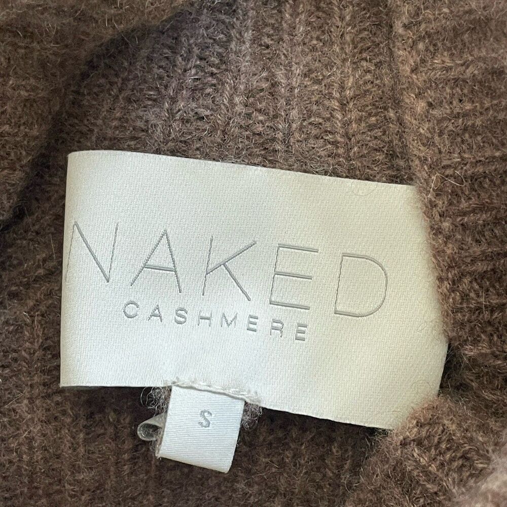 Naked Cashmere Sweater noelle turtleneck womens Brown small oversized minimalist - Picture 2 of 6